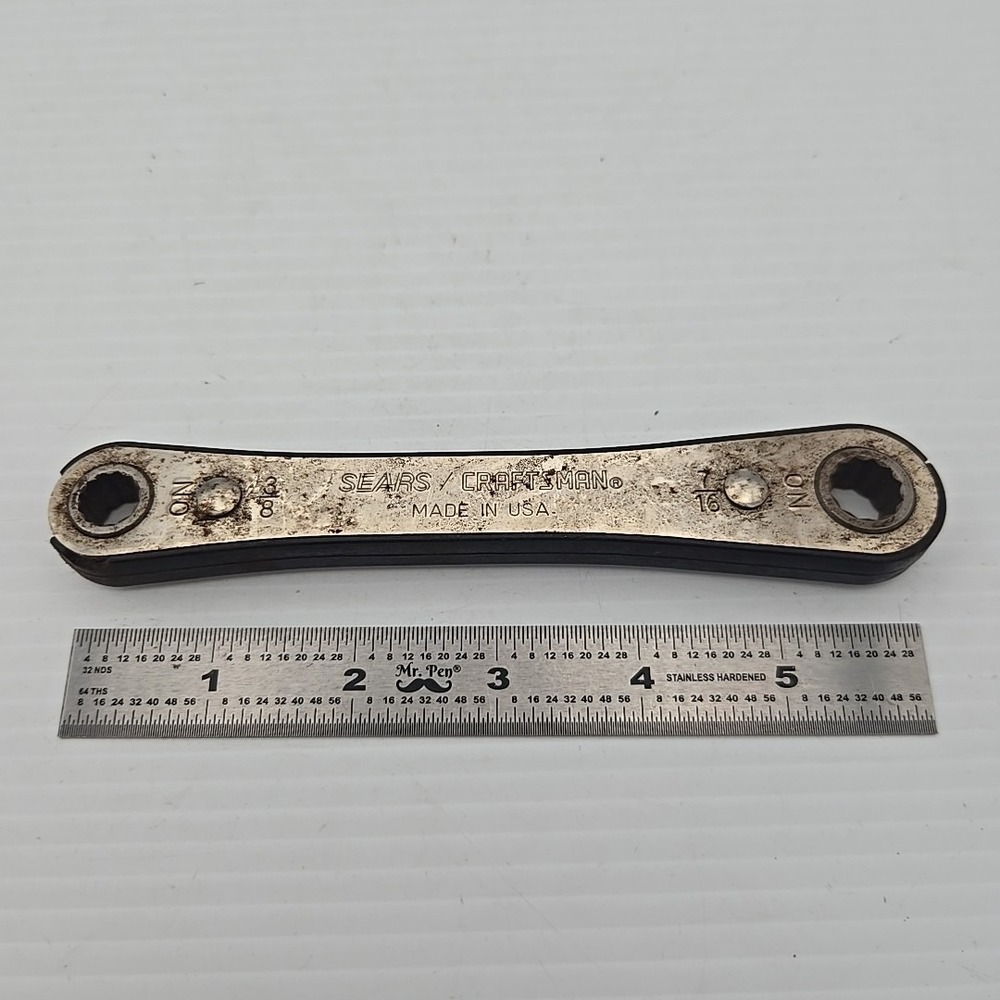 Craftsman 9-43682 3/8" x 7/16" Ratchet Wrench Circle I USA 12 points